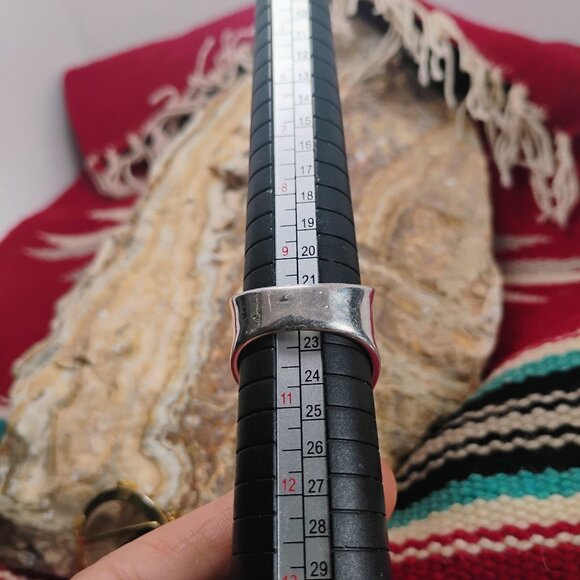 RLM Studio Robert Lee Morris Sterling Silver Brass Mother of Pearl Ring Size 10 - Picture 10 of 11